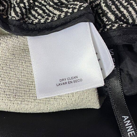 New Anne Klein Herringbone Wide Leg Pleat Front Pant Women's Size Medium - Picture 9 of 11